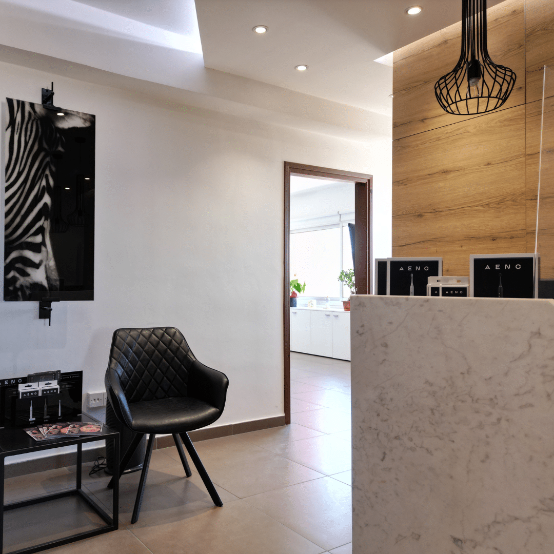Modern dental treatment room at Dr. Cosma Giannakopoulos' clinic in Paphos