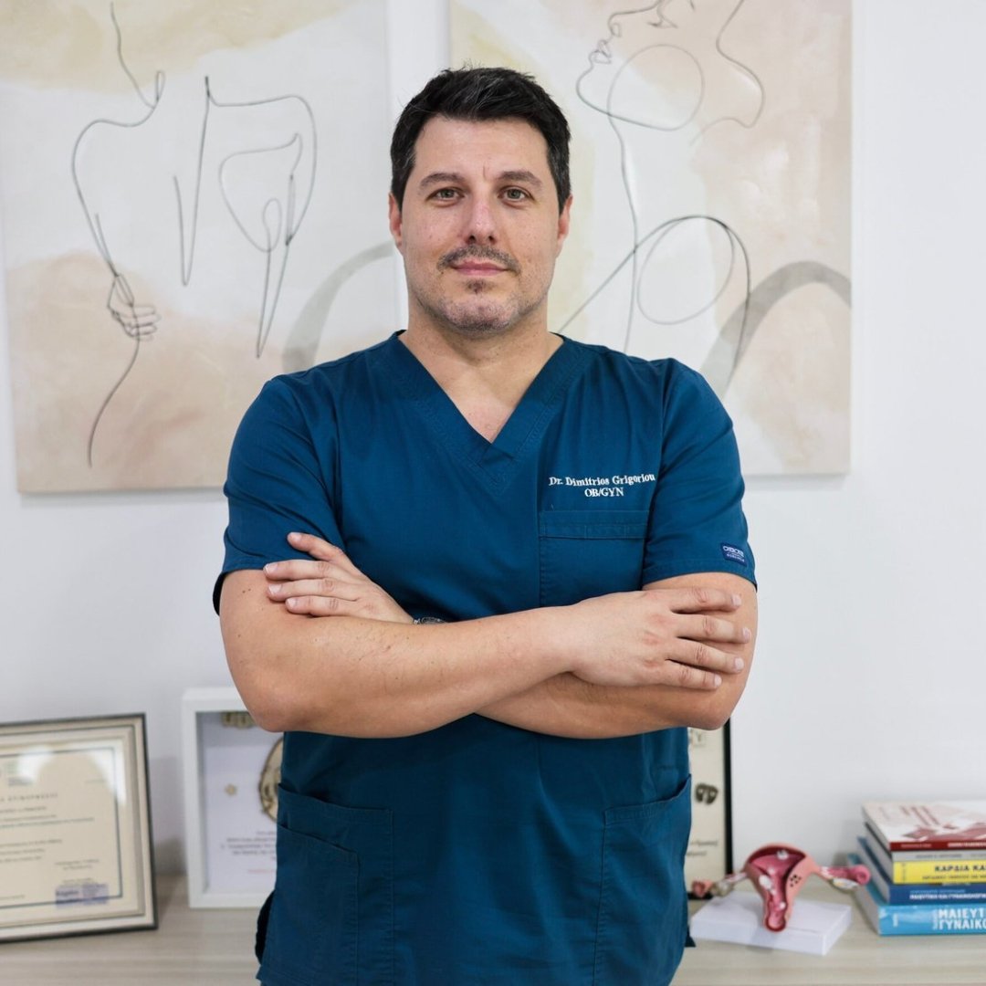 Dr. Dimitrios Grigoriou, Obstetrician and Gynaecologist in Nicosia, Cyprus, providing specialist women's healthcare, pregnancy care, and gynaecological services.