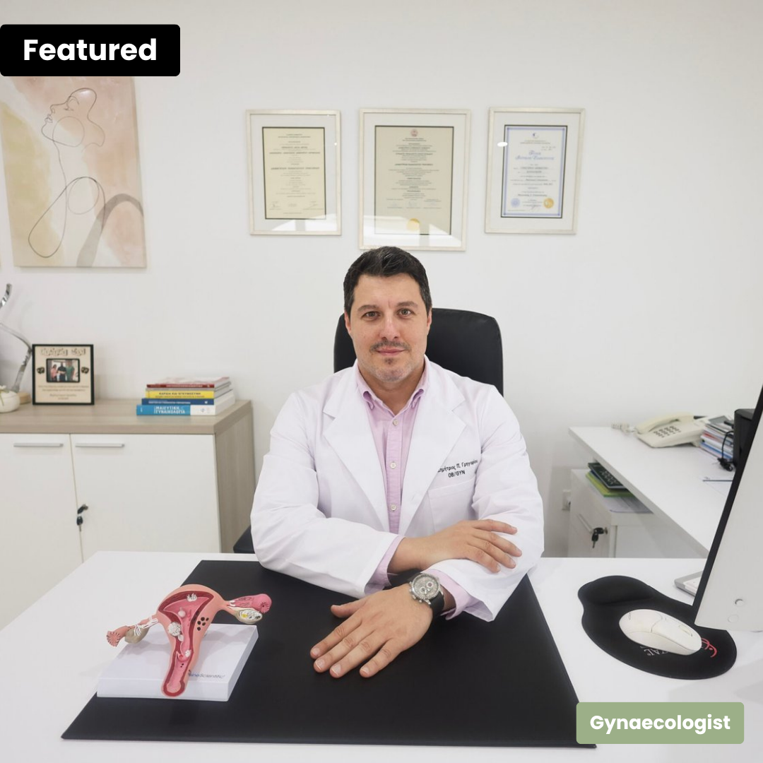 Dr. Dimitrios Grigoriou providing women's health and pregnancy care in Nicosia, Cyprus