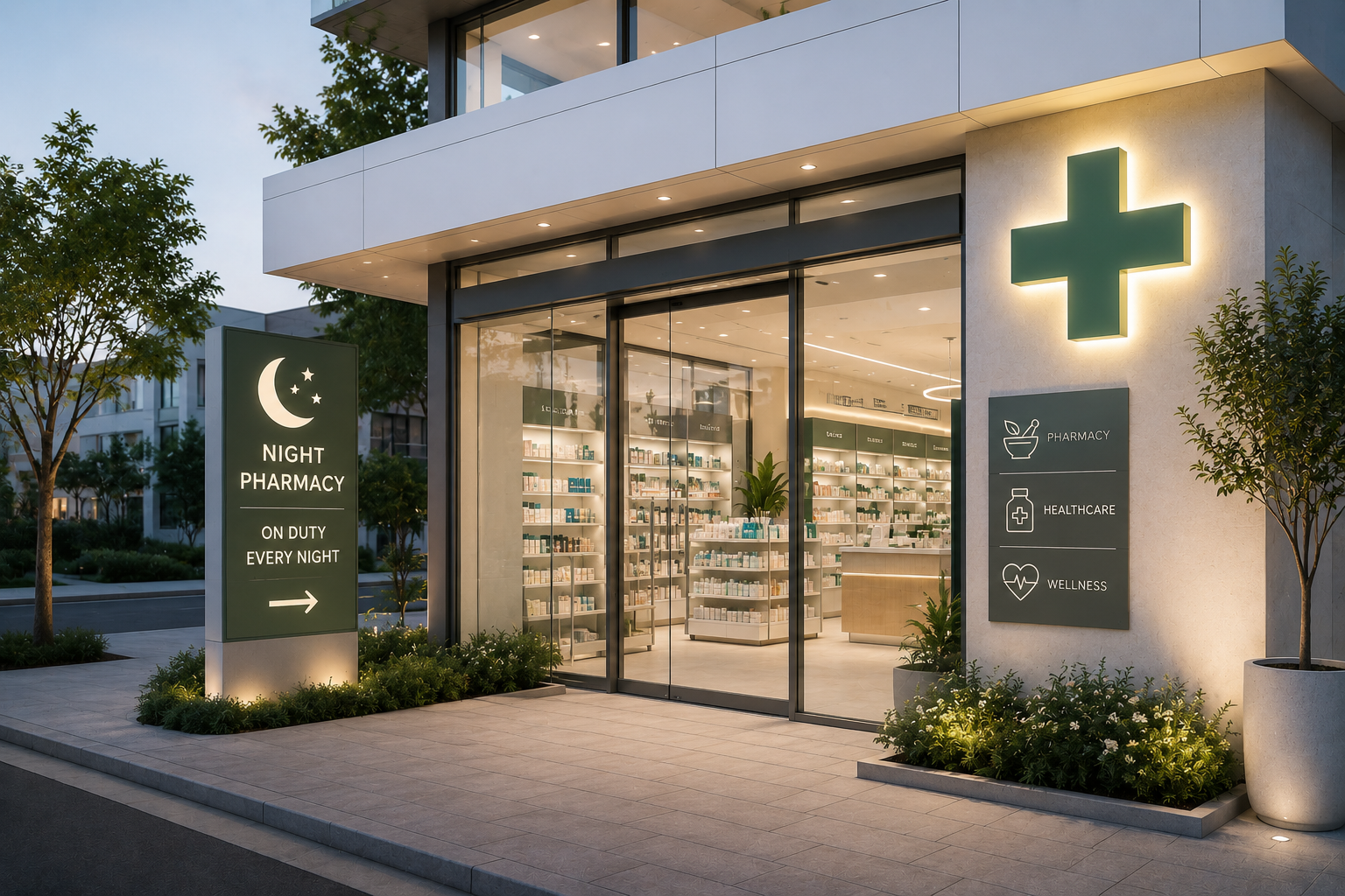 Modern pharmacy in Cyprus providing prescriptions, healthcare products and on-duty night pharmacy services for residents, expats and visitors.