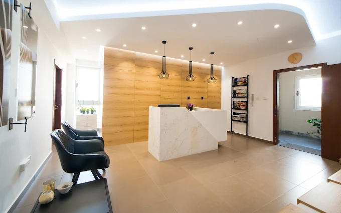 Reception and waiting area at Paphos Cosmetic and Family Dentistry